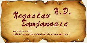 Negoslav Damjanović vizit kartica